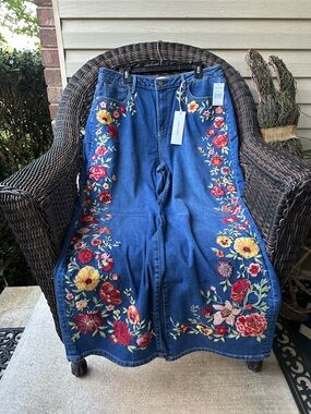 Driftwood Penelope Wide Leg - Fresh Florals 34x32
